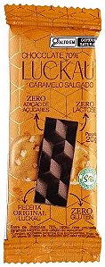 Chocolate 70% cacau Caramelo Salgado em tablete | sem lactose e zero açúcar (20g)