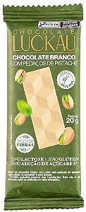 Chocolate Branco com Pedaços de Pistache em tablete | sem lactose e zero açúcar '20g