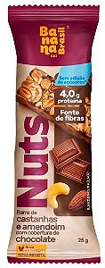 Nuts Barra Castanhas e Chocolate | com 4g de Proteína '25g