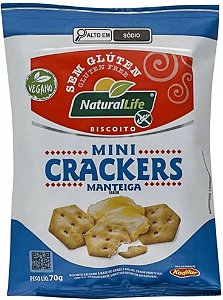 Mini Crackers sabor Manteiga | sem glúten e vegano '70g