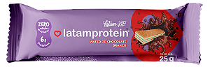 Wafer Ganache de Chocolate Branco e cobertura de Chocolate | 6g de proteína e zero adição de açúcar '25g