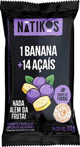 Barra de Frutas 1 Banana + 14 Açaís | sem lactose e sem adição de açúcar '30g