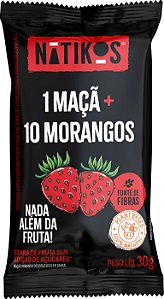 Barra de Frutas 1 Maçã + 10 Morangos | sem lactose e sem adição de açúcar '30g