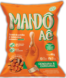 Biscoito de Polvilho Cenoura e Cúrcuma | 9g de proteína e sem leite '40g