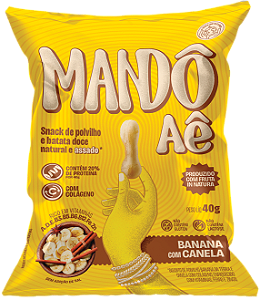 Biscoito de Polvilho Banana e Canela | 9g de proteína e sem leite '40g