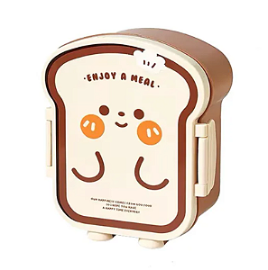 Marmita Infantil Sanduiche Pão de Forma | com divisória e travas laterais