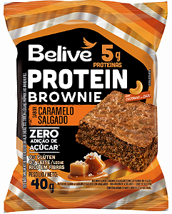 Brownie Protein Caramelo Salgado 5g de Proteína Vegana | sem leite e zero açúcar '40g