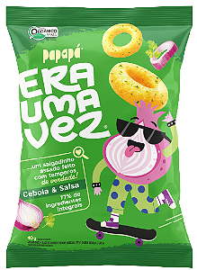 Salgadinho Kids Cebola e Salsa 'Era Uma Vez' da Papapá '40g