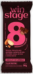 Barra Proteica Chocolate com Amêndoas 12g de proteína | zero açúcar (54g)