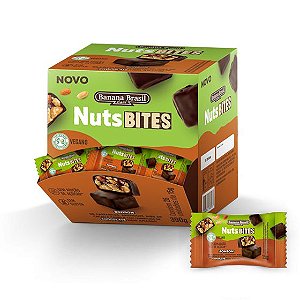 Bombom de Nuts coberto com chocolate meio amargo vegano | Nuts Bites (15g)