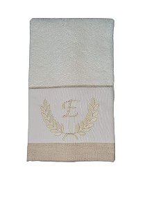 toalha de lavabo monograma - letra E