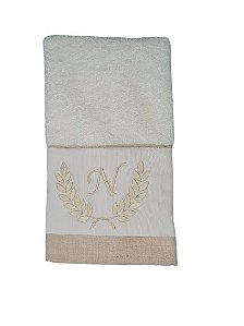 toalha de lavabo monograma - letra N