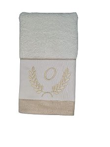 toalha de lavabo monograma - letra O