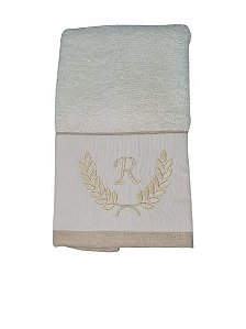 toalha de lavabo monograma - letra R