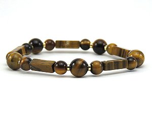 Pulseira Olho De Tigre Natural Extra Com 18cm