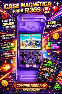Case Premium para R36S – Proteção Gamer com Estilo Retrô