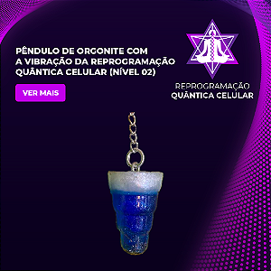 Pêndulo radiestésico autolimpante com as pedras Cianita Azul, Selenita Laranja e Quartzo Hialino (Nível 2) | com frete para Rio de Janeiro/RJ