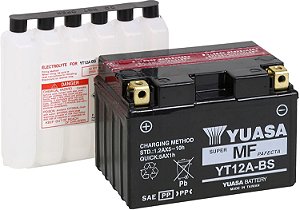 Bateria Yuasa YT12A-BS GSX-R 750 TL1000R Bandit 1250 Hayabusa 1300 Ninja 650 Z1000