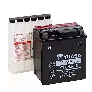 Bateria Yuasa YTX7L-BS, 12V, 6Ah, Twister, Tornado, Falcon, Hornet, Lead, CB300 Fazer 250