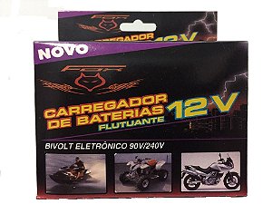 Carregador Bateria de Moto 12V Inteligente Flutuante Bivolt