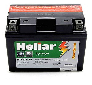 Bateria Heliar HTZ12S CBR1100 NC700 VT750 TMAX S1000RR XT1200Z Super Tenere