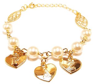 Pulseira da paz com pérolas