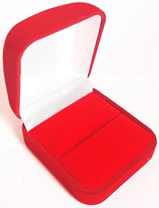 Caixa de veludo vermelho para anel