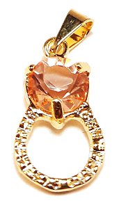 Pingente cristal e círculo vazado