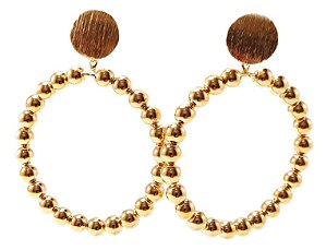 Brinco argola esfera