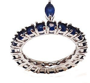 Aliança com zircônia safira