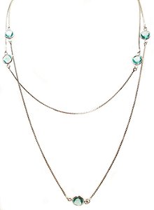 Colar pontos de luz ródio zircônias