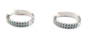 Brinco argola nano turquesa