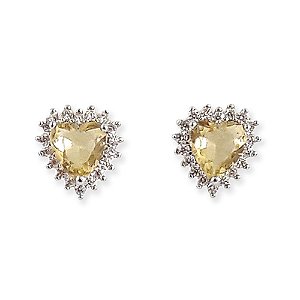 Brinco coração morganita