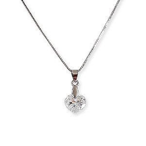 Colar coração zircônia