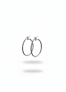 Brinco ródio argola lisa