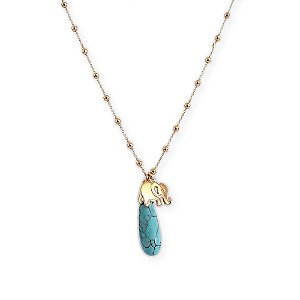 Colar Veneziana Pingentes Sorte Ouro 18k