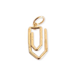 Pingente Clips Dourado Banho Ouro 18K