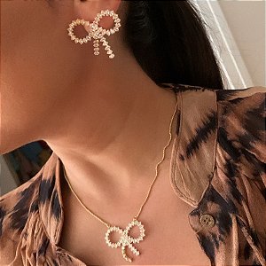 Brinco Laço com zircônia