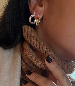 Brinco Raizes banho de Prata 70