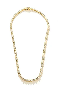 Riviera em 3 pontas Zircônia Banho Ouro 18k 45cm