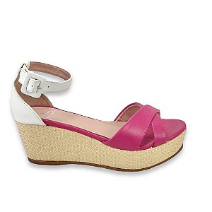 SANDALIA PLATAFORMA BANCO COM ROSA PINK
