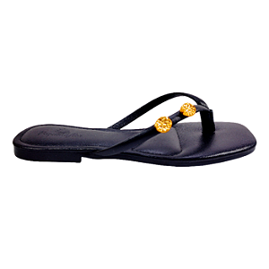 Sandália Rasteira de Dedo - Preto