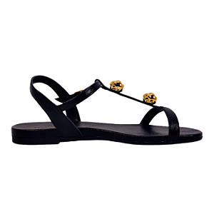Sandália Feminina Rasteira - Preto