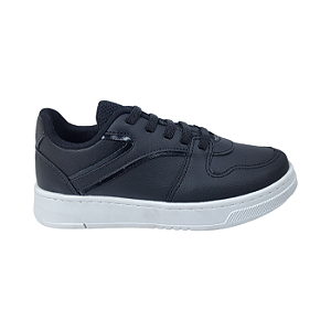 Tenis Feminino Preto Solado Branco - Tamanho 30-31-32-33