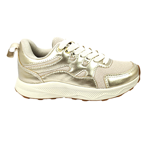 Tênis Feminino Casual Dourado - Numeração 30-31-32-33