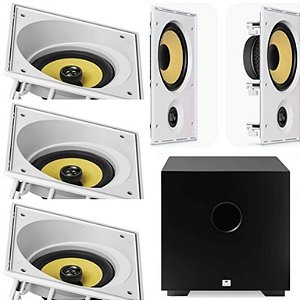 kit Home JBL 5.1-3 cxs CI6SA + 2 cxs CI6R + Subwoofer Cube 8