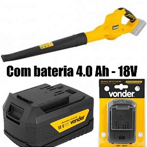 SOPRADOR 18V ISV1834 com 1  Bateria 4.0 Ah Vonder + brinde