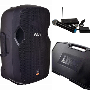 Caixa Acústica  WLS S12  Ativa BT + 1  microfone sem fio JWL
