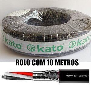 Cabo De Microfone (10m) - Kato - Double Shield - 2 X 0,30MM