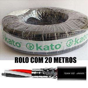 Cabo De Microfone -  20m - Kato - Double Shield - 2 X 0,30MM